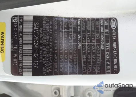 2015 Land Rover Range Rover Evoque Dynamic из США, поврежденный, VIN SALVT2BG9FH021127